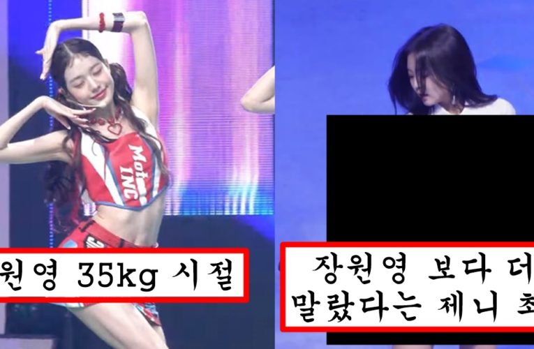 최근 장원영 잘나가서 부러웠는지 42kg까지 빼서 뼈밖에 안남았다는 제니 충격적인 몸 상태