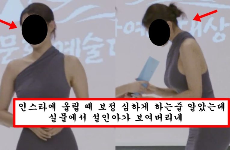 “사진빨이다.” “보정이다” 말 많았는데 공식 석상 나와서 여배우 마저도 일반인행 시켜버린 오또맘 존예 실물