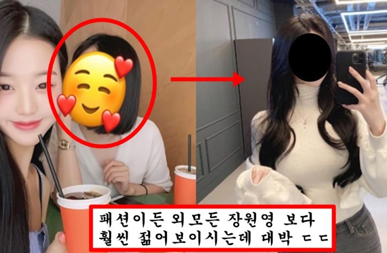 장원영보다 더 예쁘고 기럭지도 더 지려서 20대급 미모라는 장원영 친엄마 실물